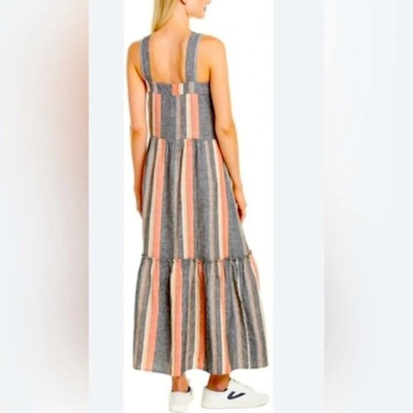 Joie Rosabel Halter 100% Linen Tiered Maxi Dress size medium - Picture 16 of 16